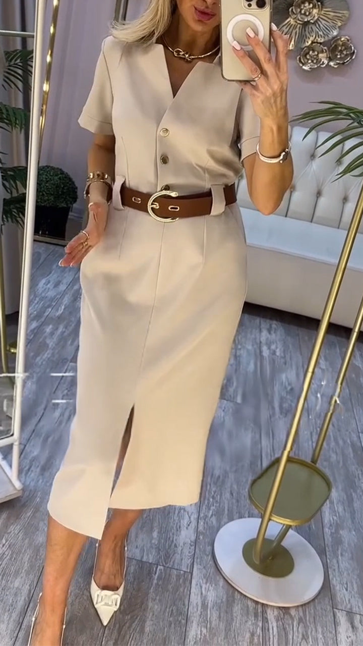 MERLYN | ELEGANT DRESS WITH SLIT