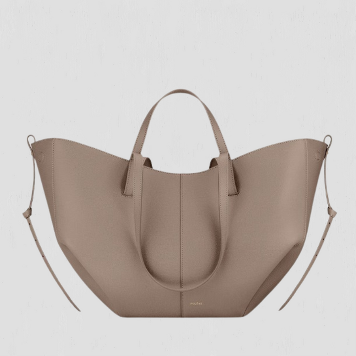 ELVINA | RUCHED SIDE STRUCTURED TOTE BAG
