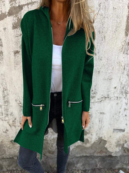 FAYE | COSY LONG ZIP-UP JACKET