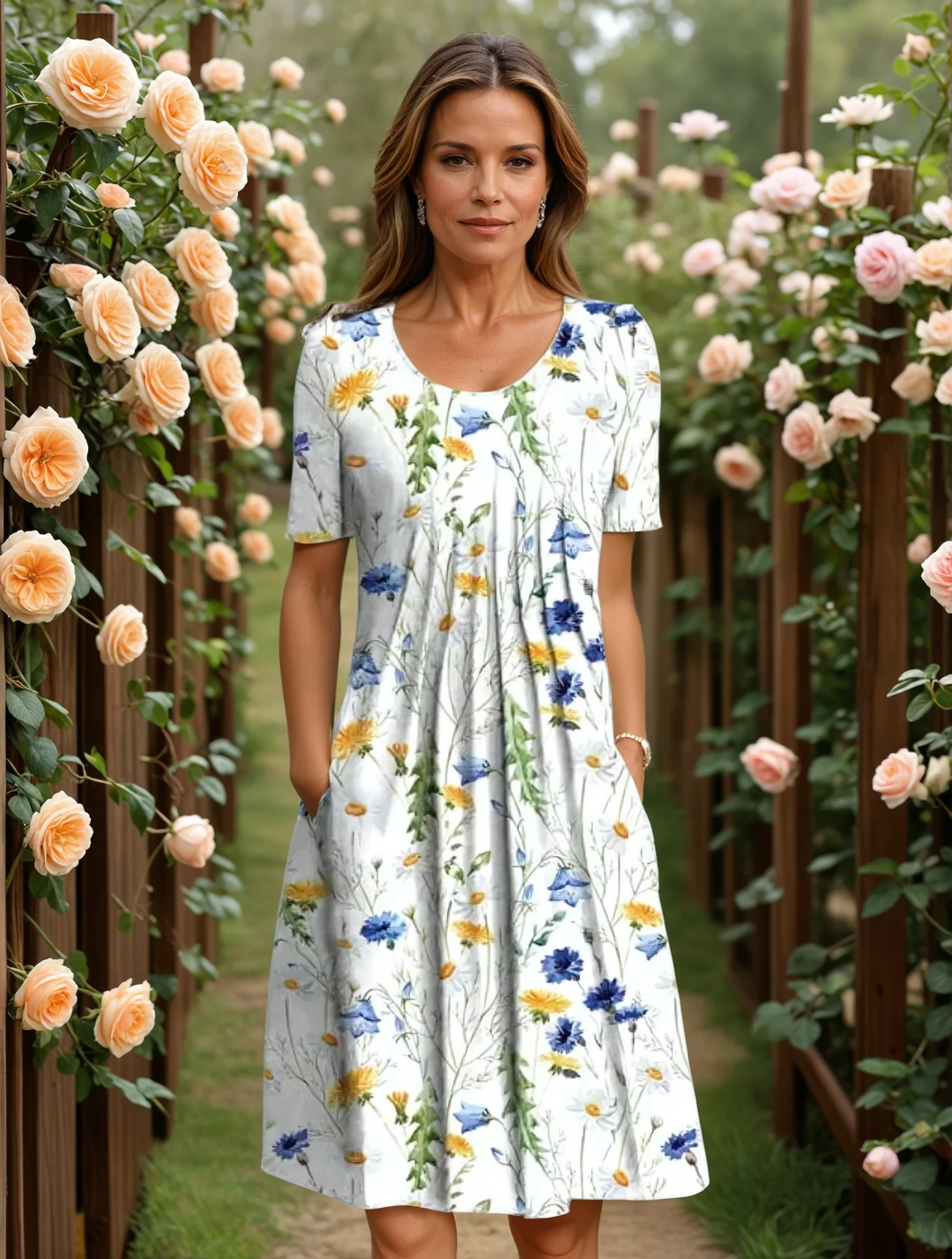 ELFRIDA | ELEGANT DRESS WITH TUMMY COVERAGE