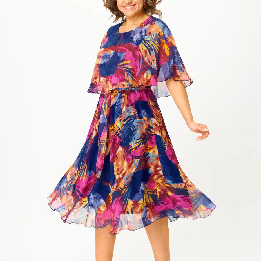 TAMARA | COMFORTABLE PLUS SIZE CHIFFON DRESS
