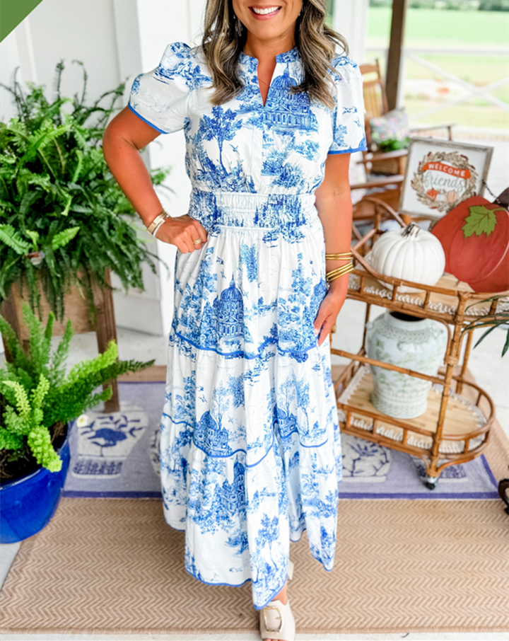 MAISY | CLASSIC TOILE MAXI DRESS