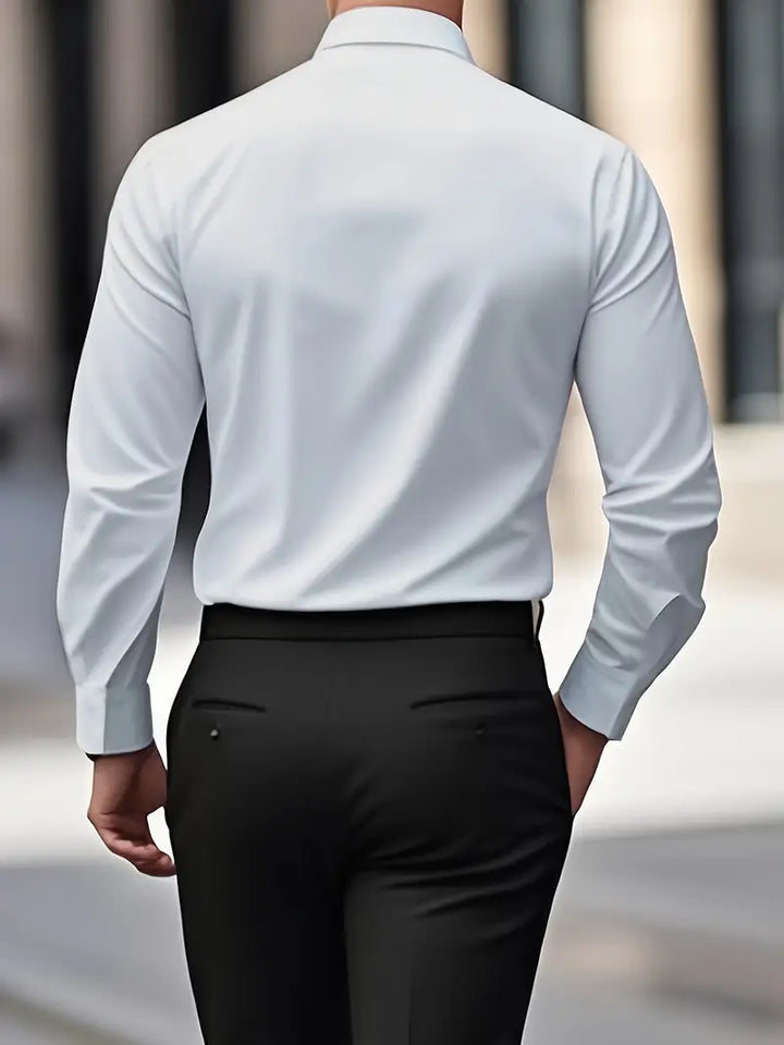 BODEN | MEN'S ELEGANT LONG-SLEEVE POLO