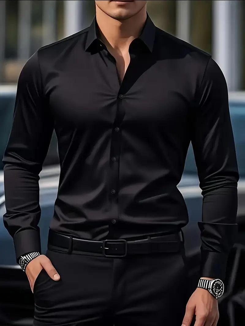 BODEN | MEN'S ELEGANT LONG-SLEEVE POLO