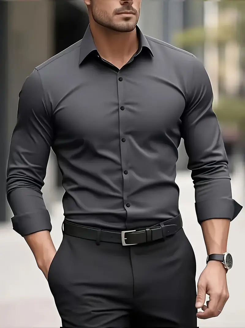 BODEN | MEN'S ELEGANT LONG-SLEEVE POLO