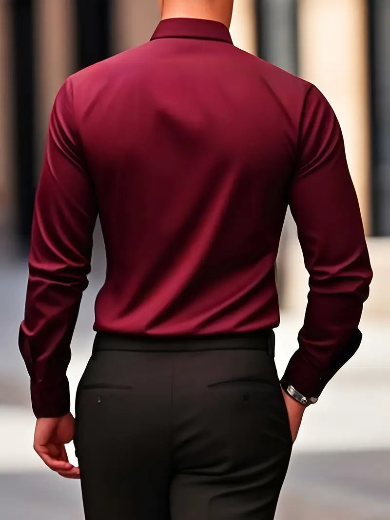 BODEN | MEN'S ELEGANT LONG-SLEEVE POLO