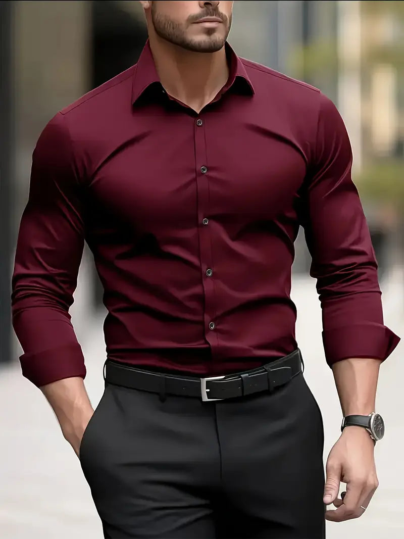 BODEN | MEN'S ELEGANT LONG-SLEEVE POLO