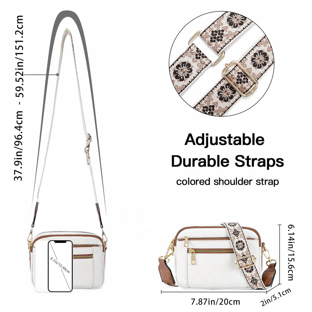 LEONTINE | ELEGANT SHOULDER BAG WITH FLORAL STRAP