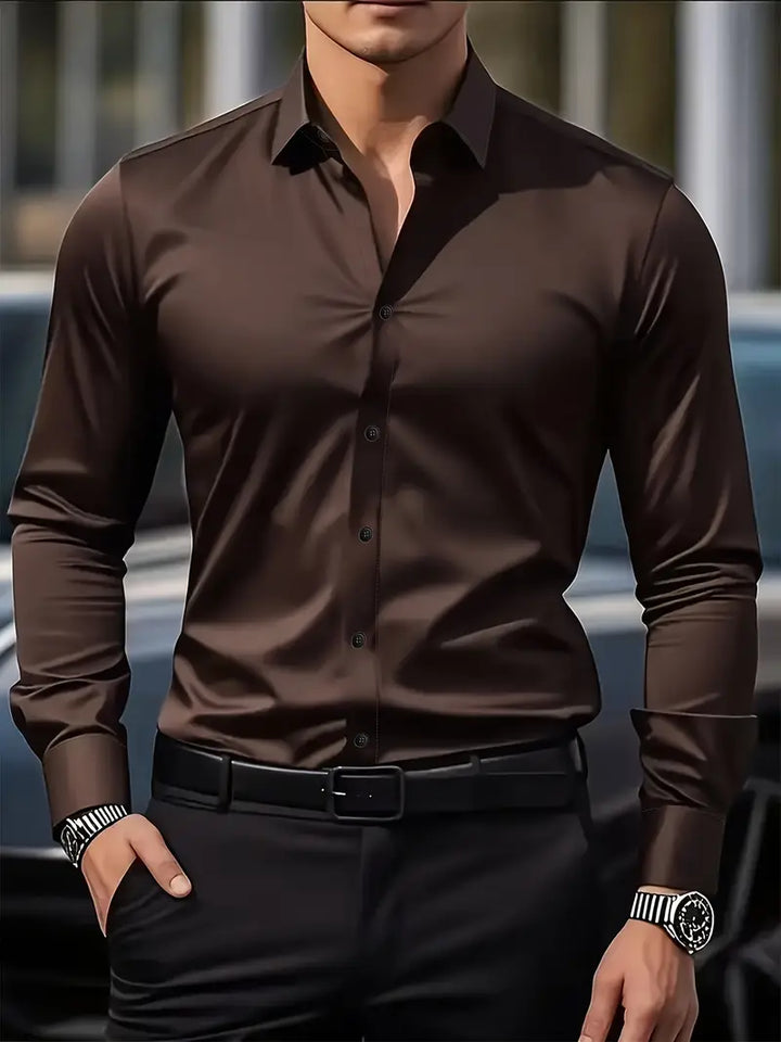 BODEN | MEN'S ELEGANT LONG-SLEEVE POLO
