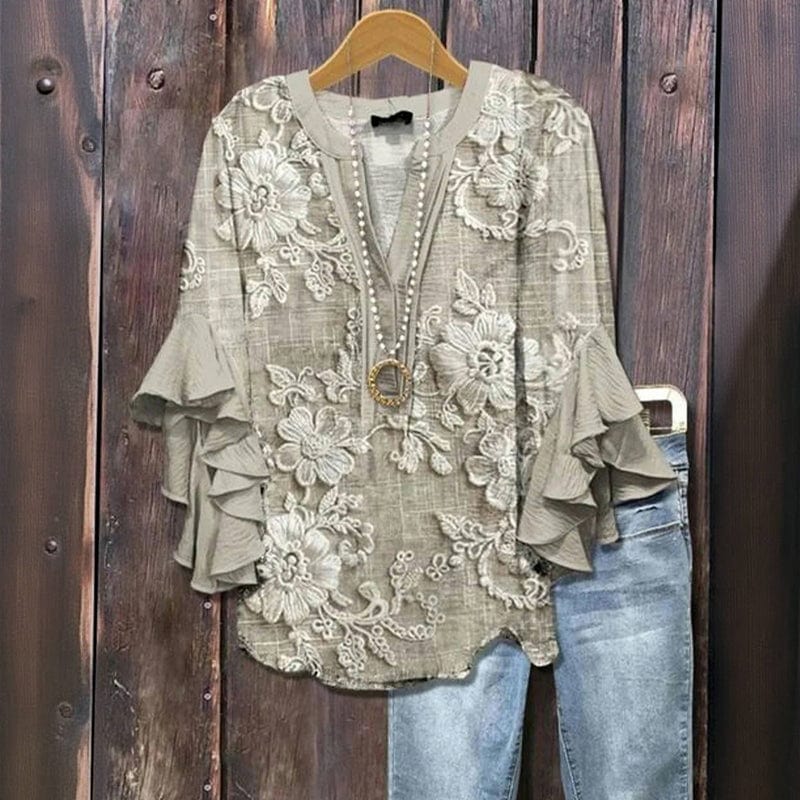ILIANA | WHISPER RUFFLE BLOUSE