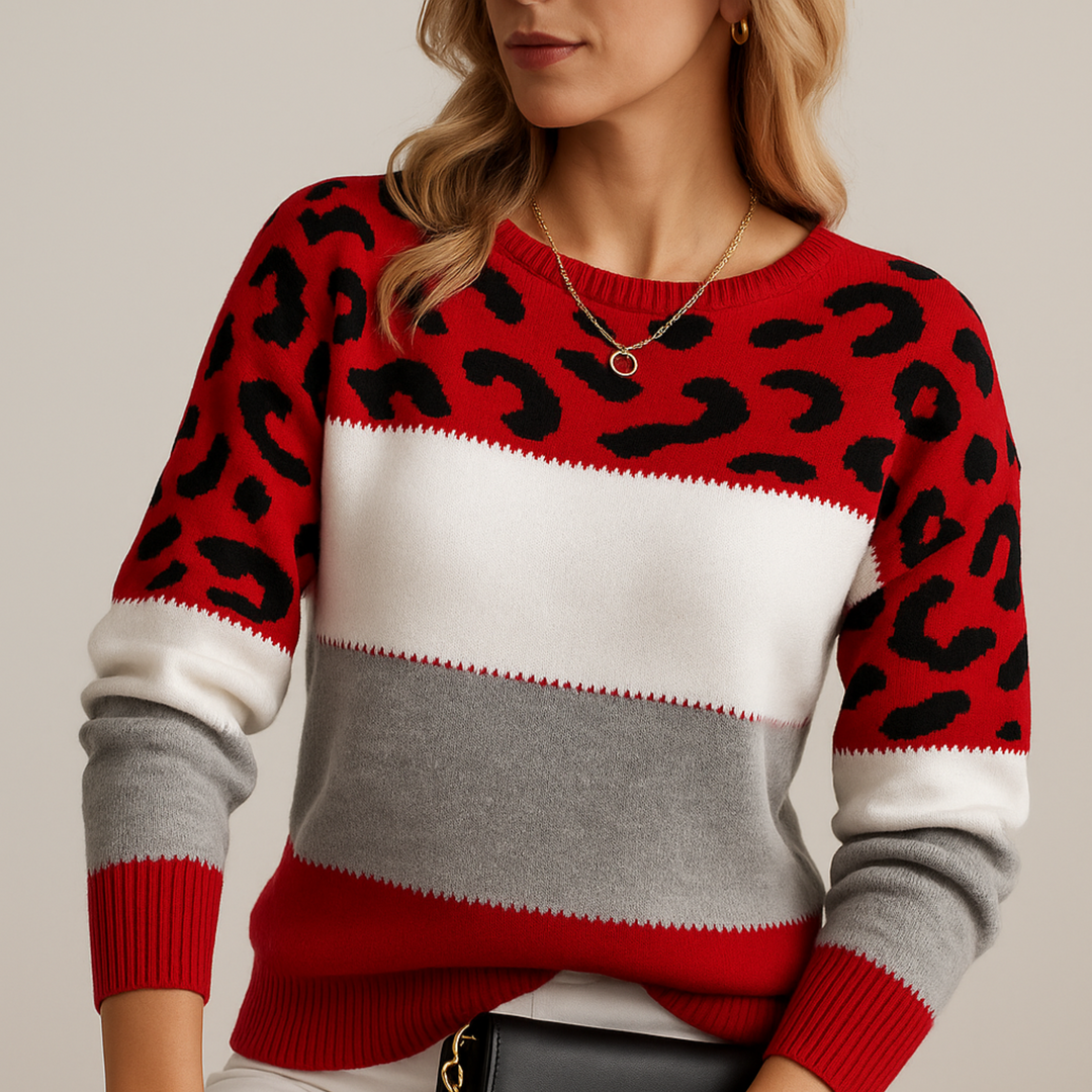 BODINA | ELEGANT SWEATER WITH PRINT