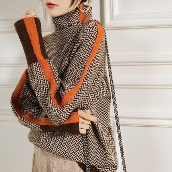 VERA | ELEGANT JUMPER WITH HIGH COLLAR