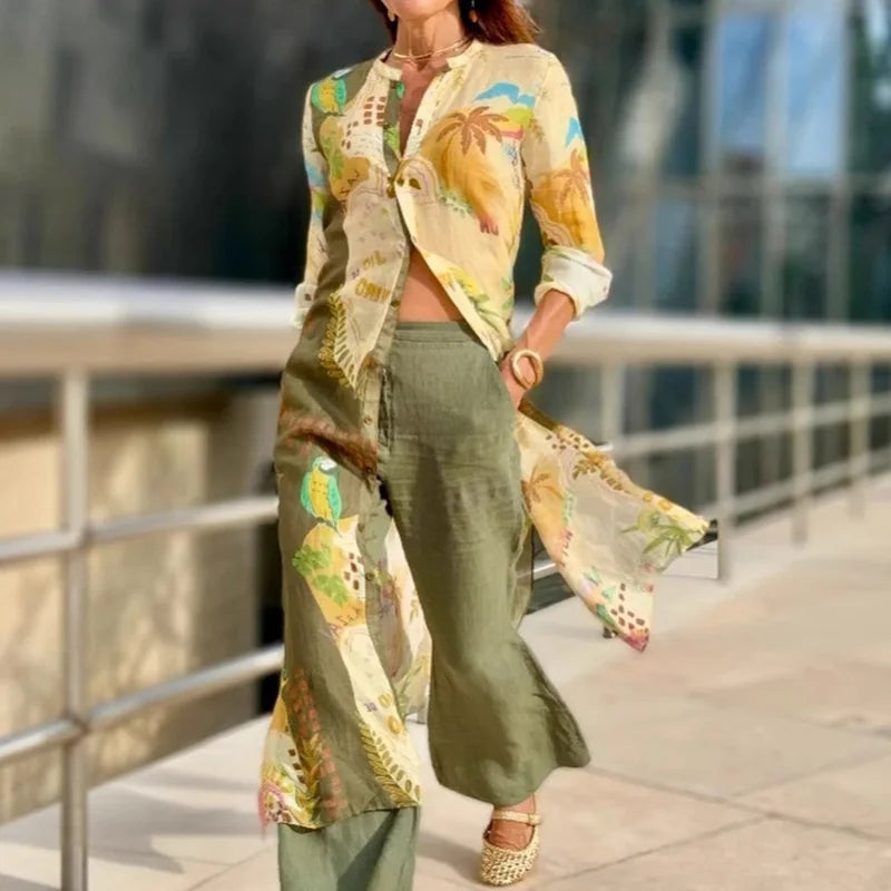 LEANDRA | TROPICAL PRINT CO-ORD SET