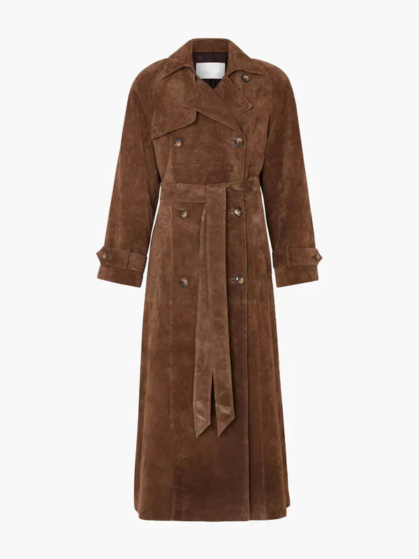 STEPH | SUEDE STYLE TRENCH COAT