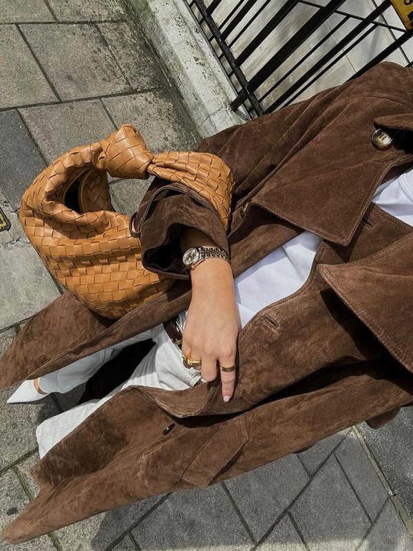STEPH | SUEDE STYLE TRENCH COAT
