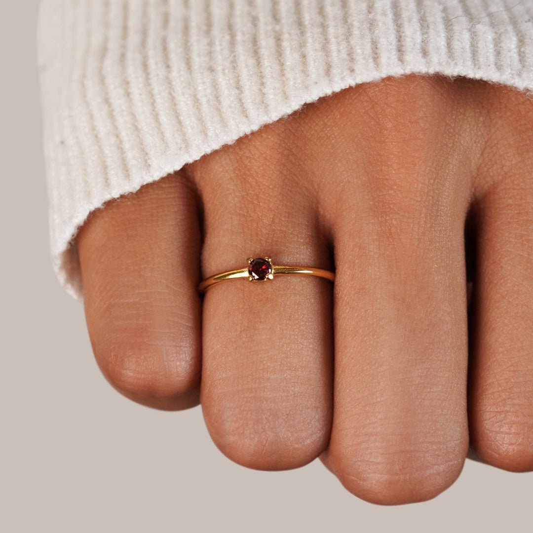 BIRTHSTONE GOLD RING