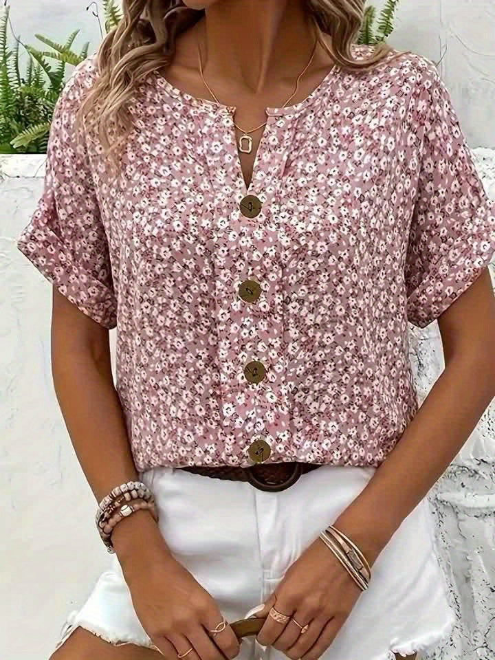 MAIKA | FLORAL BUTTON-UP BLOUSE