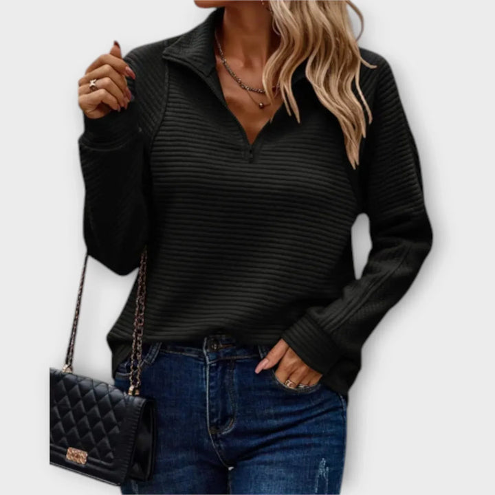 LARA | COMFORTABLE HALF-ZIP PULLOVER